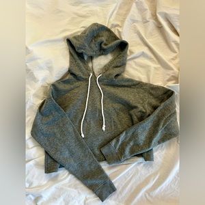 Grey cropped hoodie